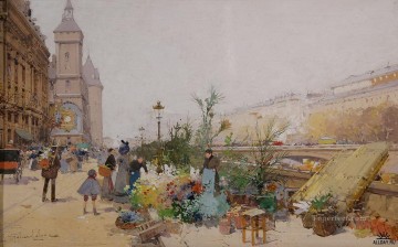  Parisian Art - le marche aux fleurs et Eugene Galien Parisian